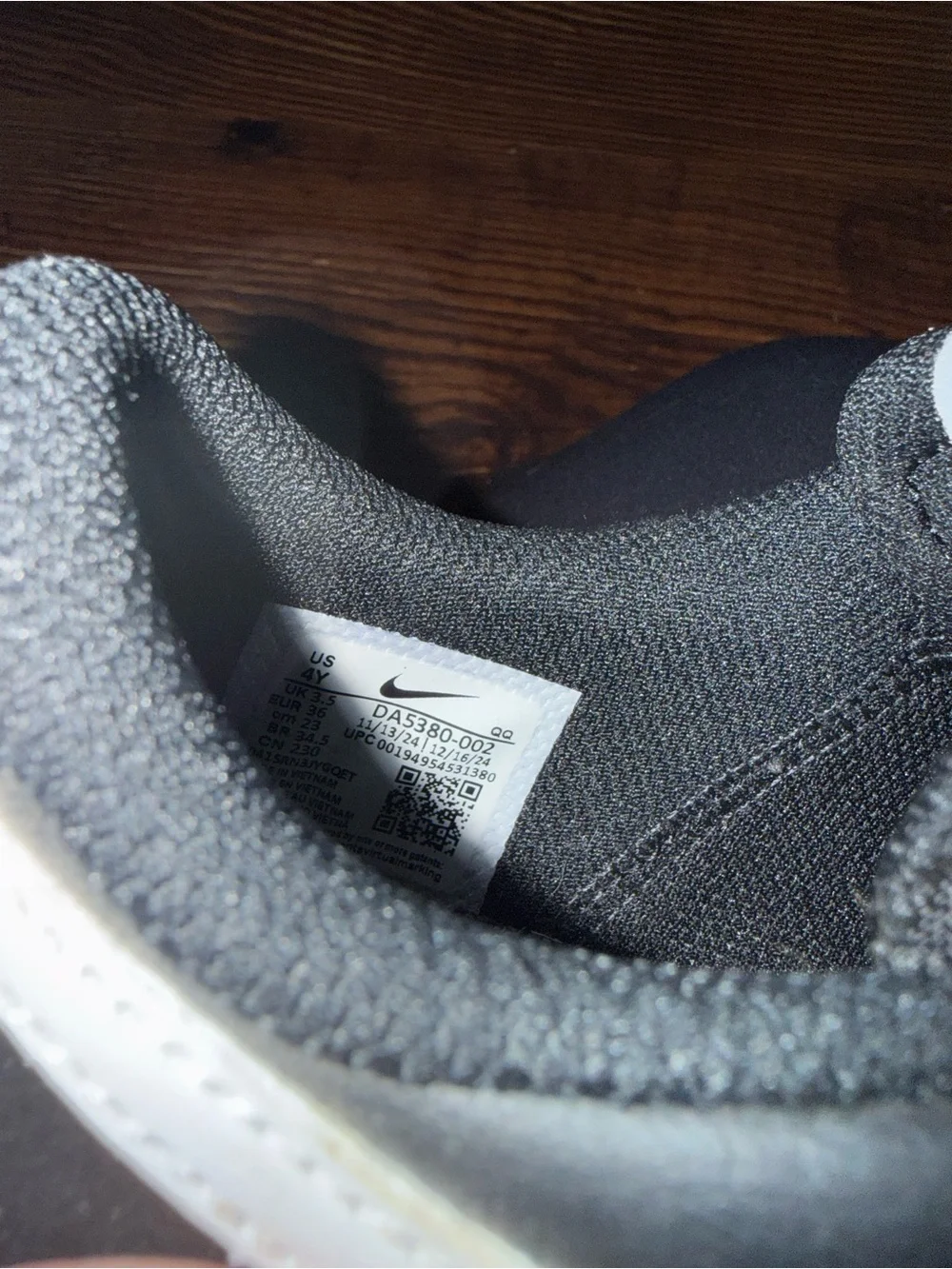 Nike Black and White Kids' Low-Top Sneakers
